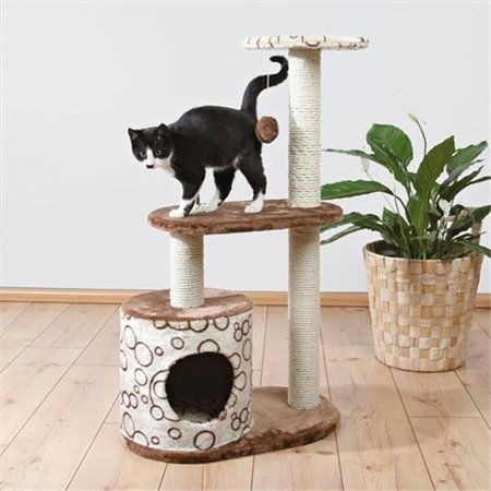 TRIXIE PET PRODUCTS TRIXIE Pet Products 44590 Casta Cat Tree; Brown & Beige With Circles 44590